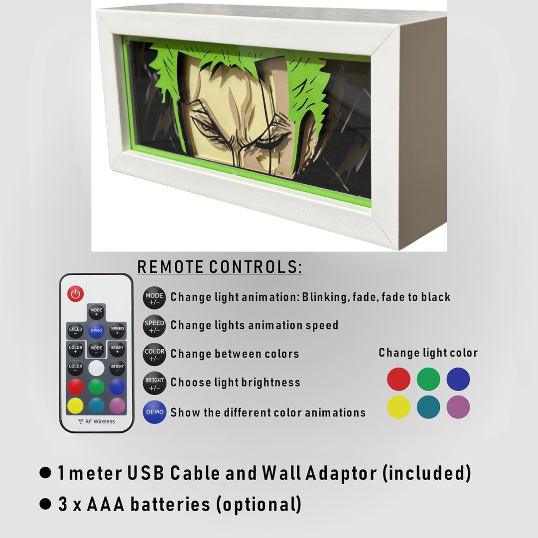 Caja de luz de personaje de anime en tendencia